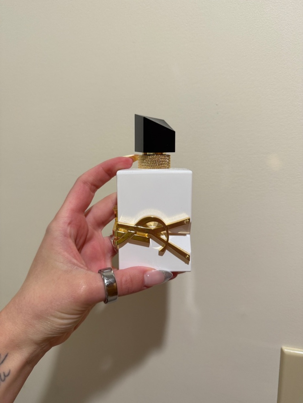 Yves Saint Laurent White, Gold & Black Luxe Fragrance Bottle